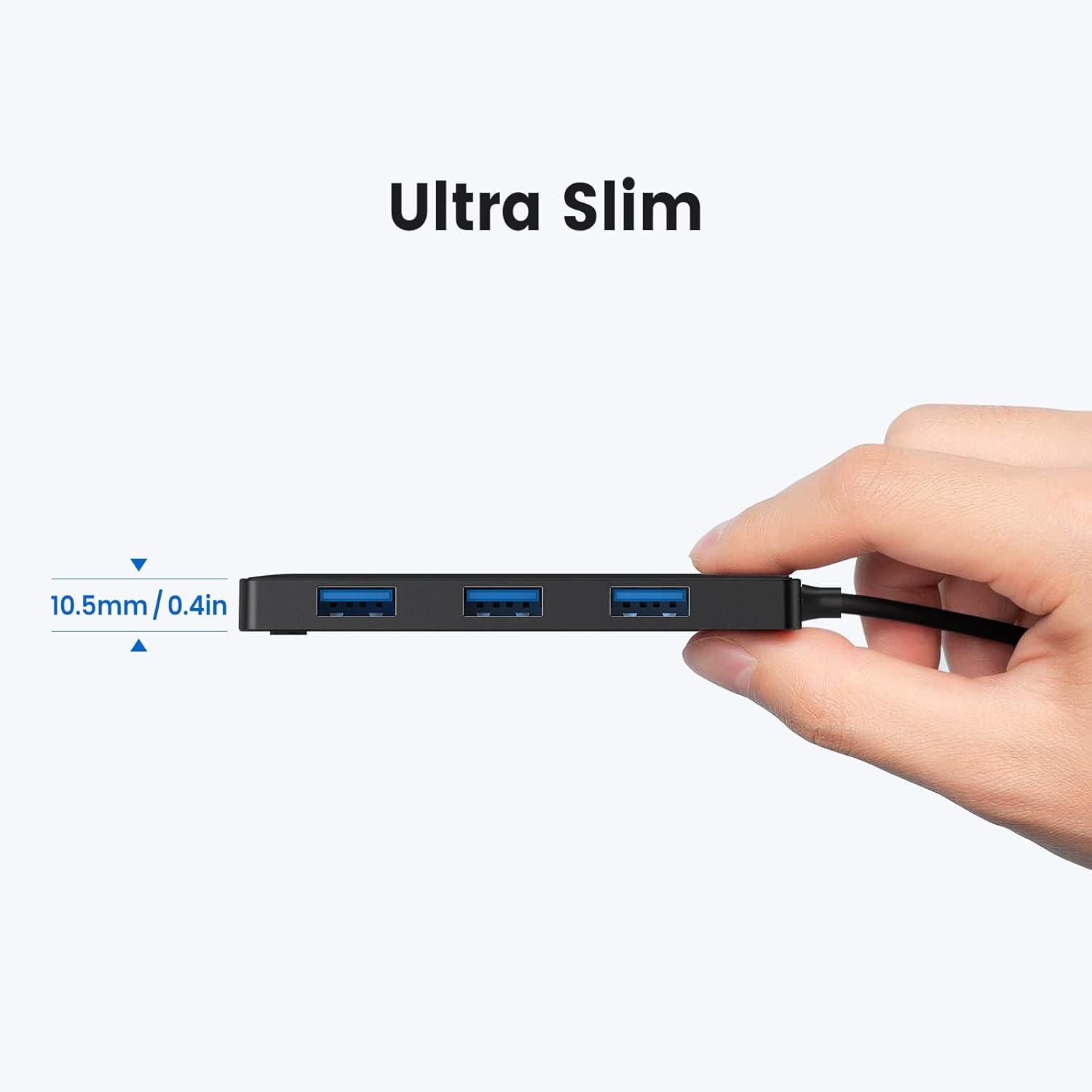 KEXIN USB Hub 3.0 Ultra Slim USB Splitter 3 USB 3.0 Port USB Multipot Adapter with Card Reader 2ft Cable USB Extender Hub for HDD, USB Flash Drive, Keybord, Surface Pro (USB A Port) - Image 6