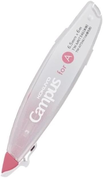 KOKUYO Correction Tape, 0.26 inches (6.5 mm) Wide for A 7mm Ruled Notebook, 19.7 ft (6 m) long, Pink, Japan Import (TW-MNT346)