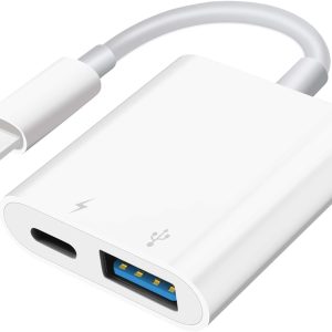 SUNTRSI USB Camera Adapter, USB Female OTG Adapter for iPhone iPad, Portable USB Adapter for iPhone with Charging Port, No Application, Plug and Play