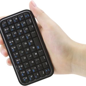 Wireless Keyboard Rechargeable Bluetooth 3.0 Super Mini Silent Cordless Keybaord, Compact Portable Small Pocket Travel Keypad Slim Wireless Keyboard for Computer Laptop PC Notebook Smartphones Tablets
